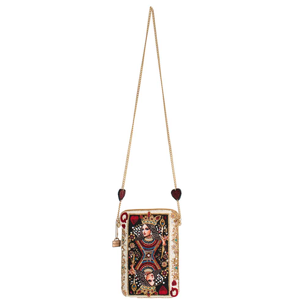 Mary Frances Accessories - Wholesale Crossbody Bag - Women's - The Queen Beaded Queen Playing Card Mini Crossbody Clutch6