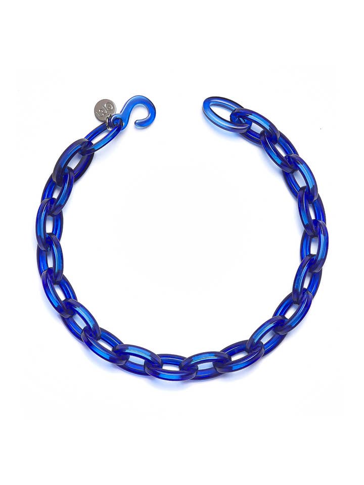 Chain Link Necklace (Blue) for wholesale by Bianca Mavrick Jewellery