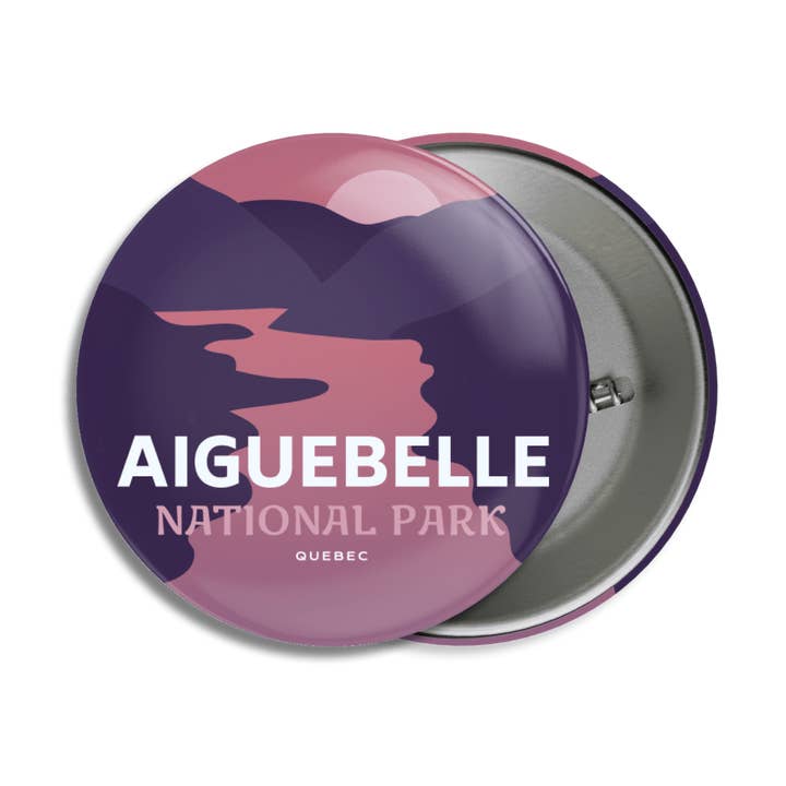 Aiguebelle National Park of Quebec Pinback Button for wholesale by Canada Untamed