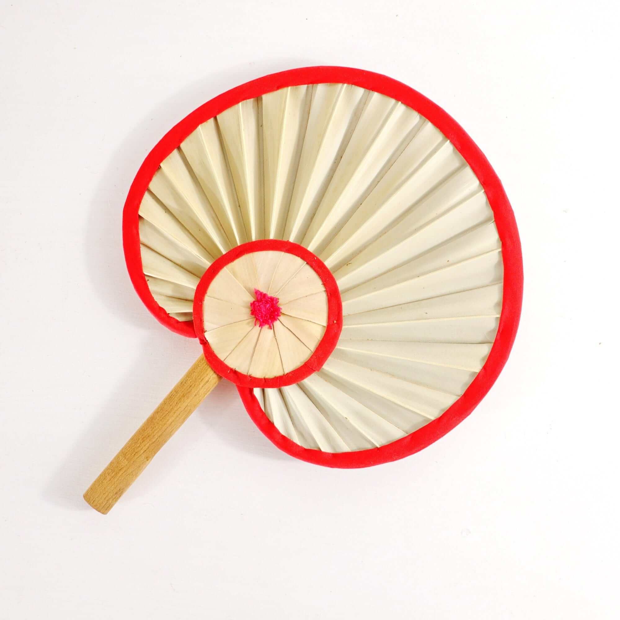 Thaihomeshop – wholesale Handheld folding fan – BEN YA -  Palm Leaf Hand Fan2