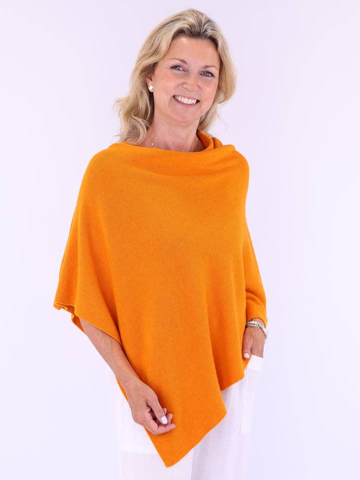 Cadenza Italy Ltd – wholesale Poncho – Women's – Summer Poncho with Buttons5