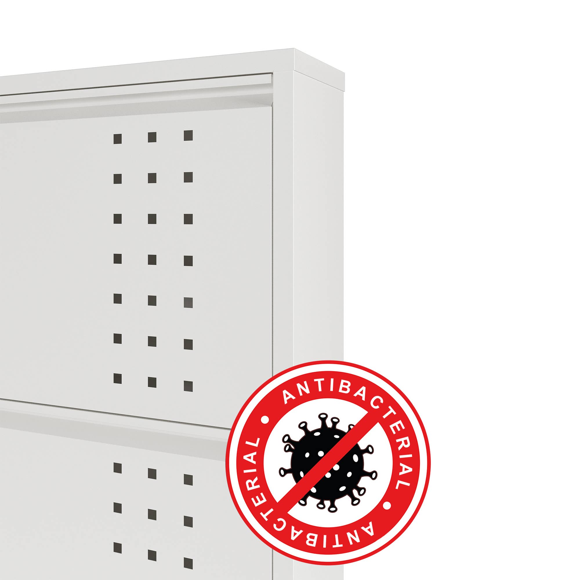 CEHA USA - Wholesale Shoe Rack - Antibacterial 5 Tier metal shoe cabinet front holes6