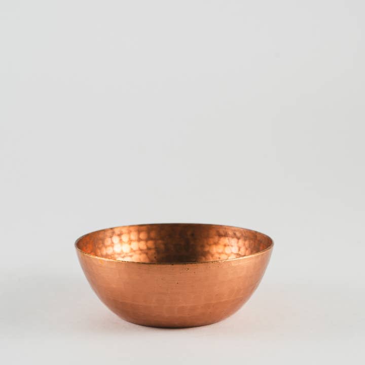 1 cuenco pequeño de cobre hecho a mano (cobre liso) para venta al por mayor de Guare