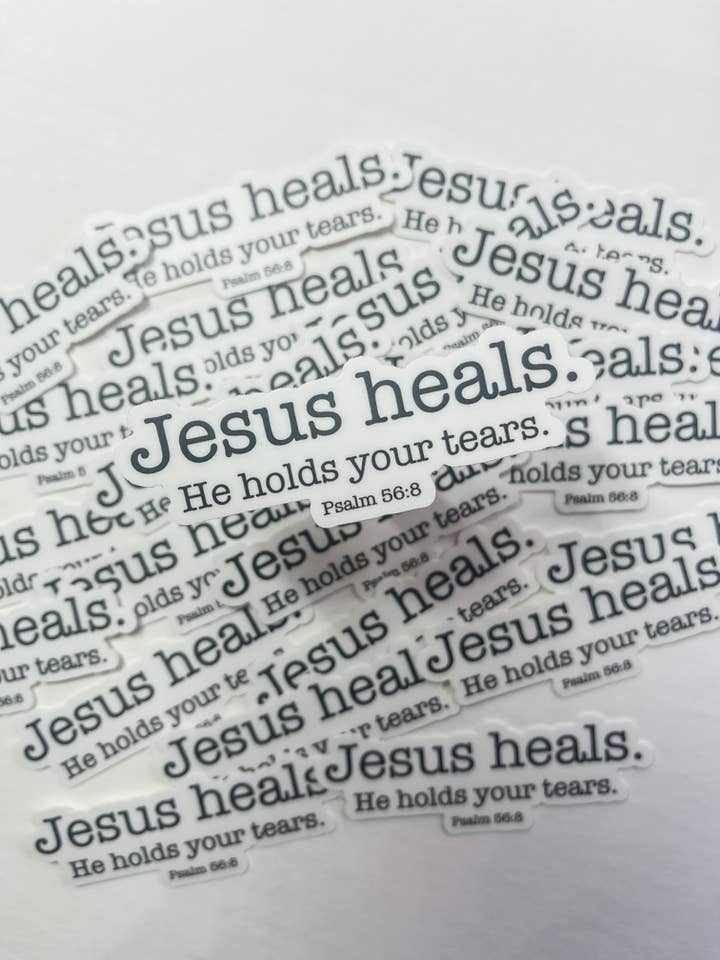 Adhesivo impermeable Jesus Heals Psalm 56 para venta al por mayor de HH and Grace Co