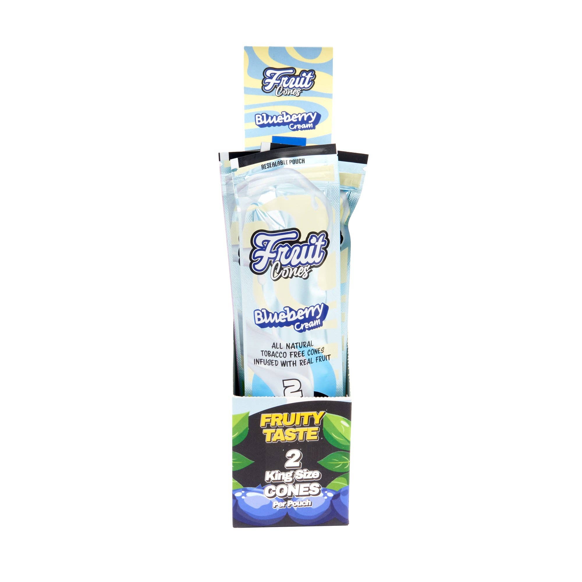 Cannatron - Wholesale Retailer Display - Paper & Novelty - Fruit Cuts Natural Pulp Cones - King Size - 2pk - 10ct23