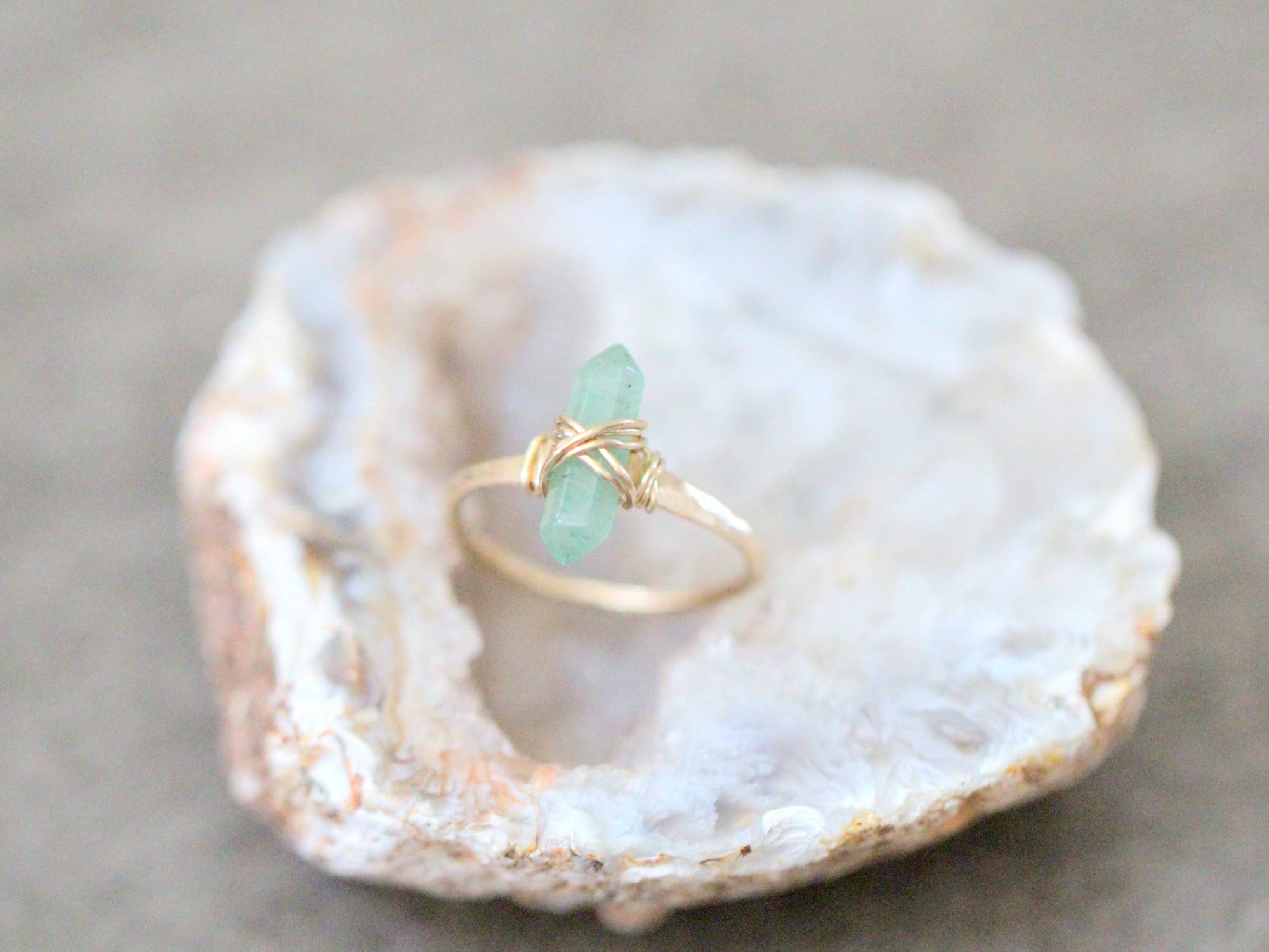 Saressa Designs – wholesale Solitairering – Crest Ring - Aventurine
