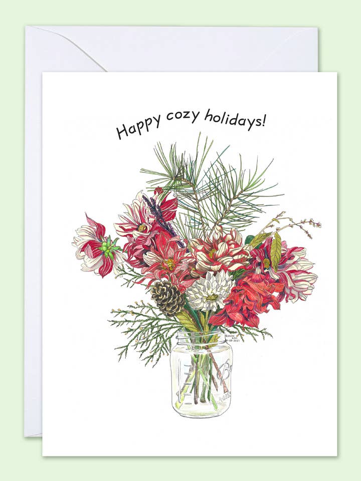 Card - 5x7 - Happy Cozy Holidays for wholesale by Vivid Cottage