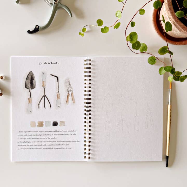 emily lex studio - Wholesale Sketchbook/Sketchpad - garden watercolor workbook3