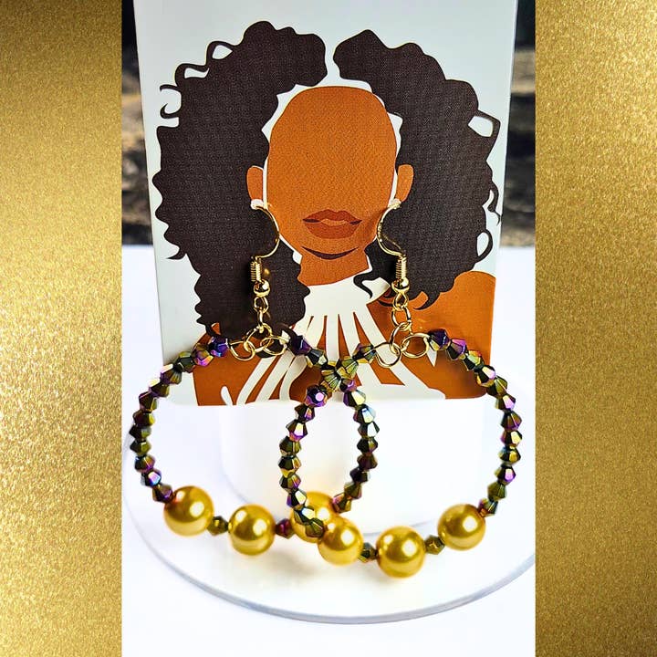 Utsökta kristall-pärlörhängen för wholesale av Toizan Jewelry