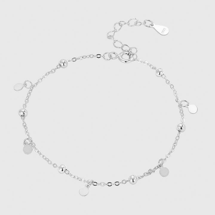 Ball & Disc Bracelet in Sterling Silver for wholesale by White Leaf