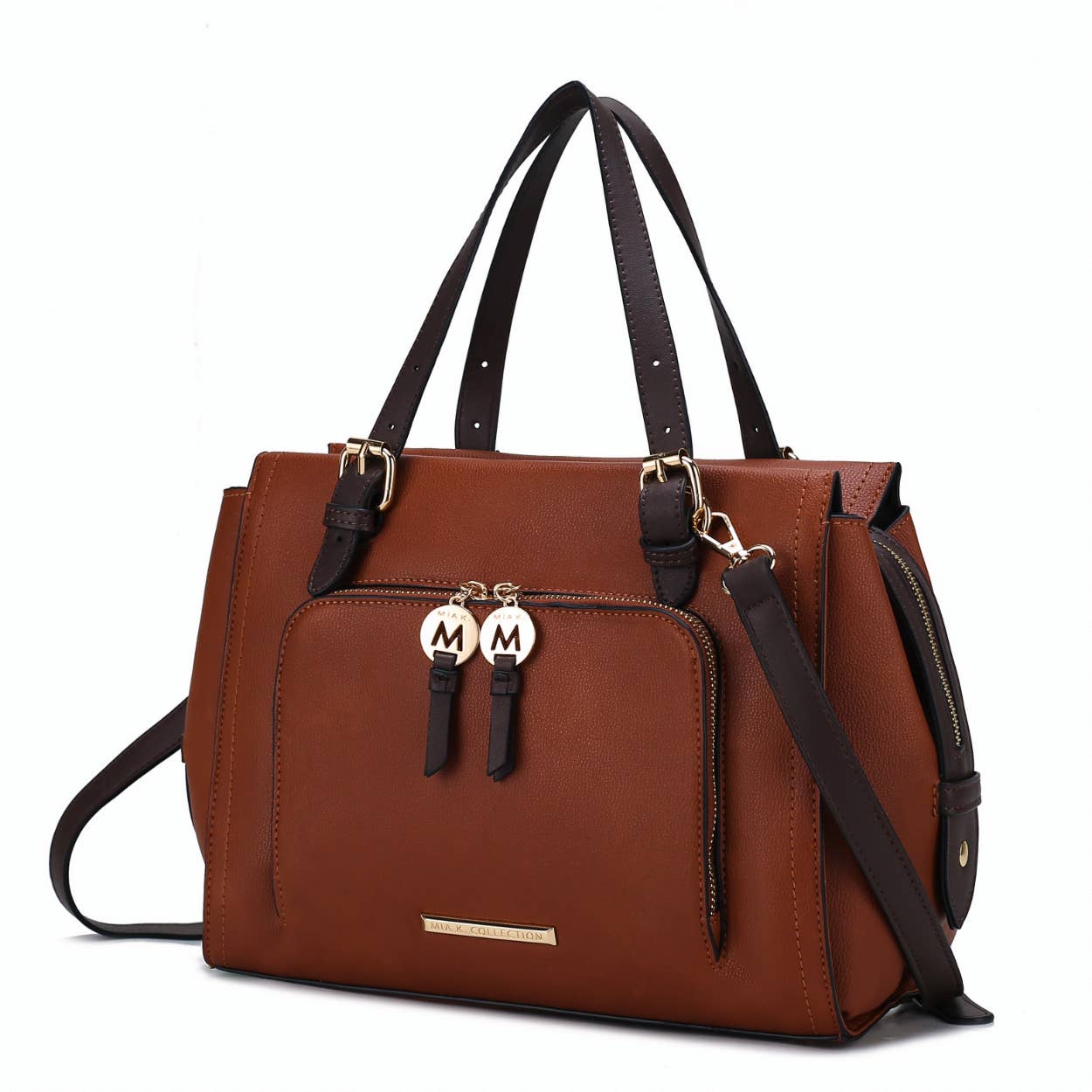 MKF Collection - Wholesale Satchel - Women's - Elise Vegan Leather Color-Block Women Satchel Bag by Mia k14
