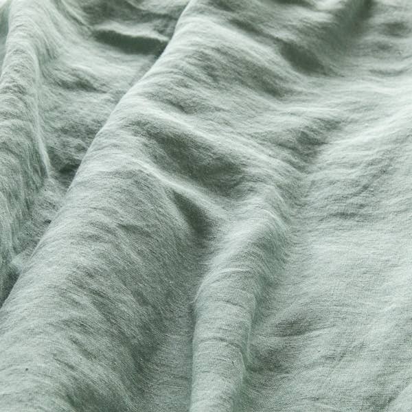 LinenMe - Wholesale Bedding Pillowcase/Sham - Linen Pillow Case Spa Green Stone Washed