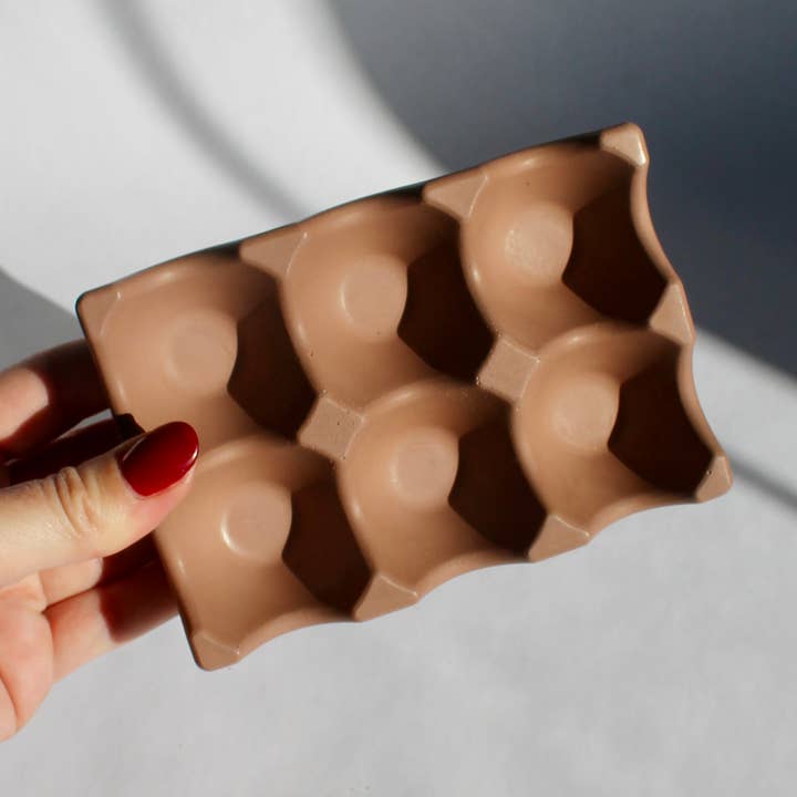 Concrete Egg Carton in Brown for wholesale by House of Ivy