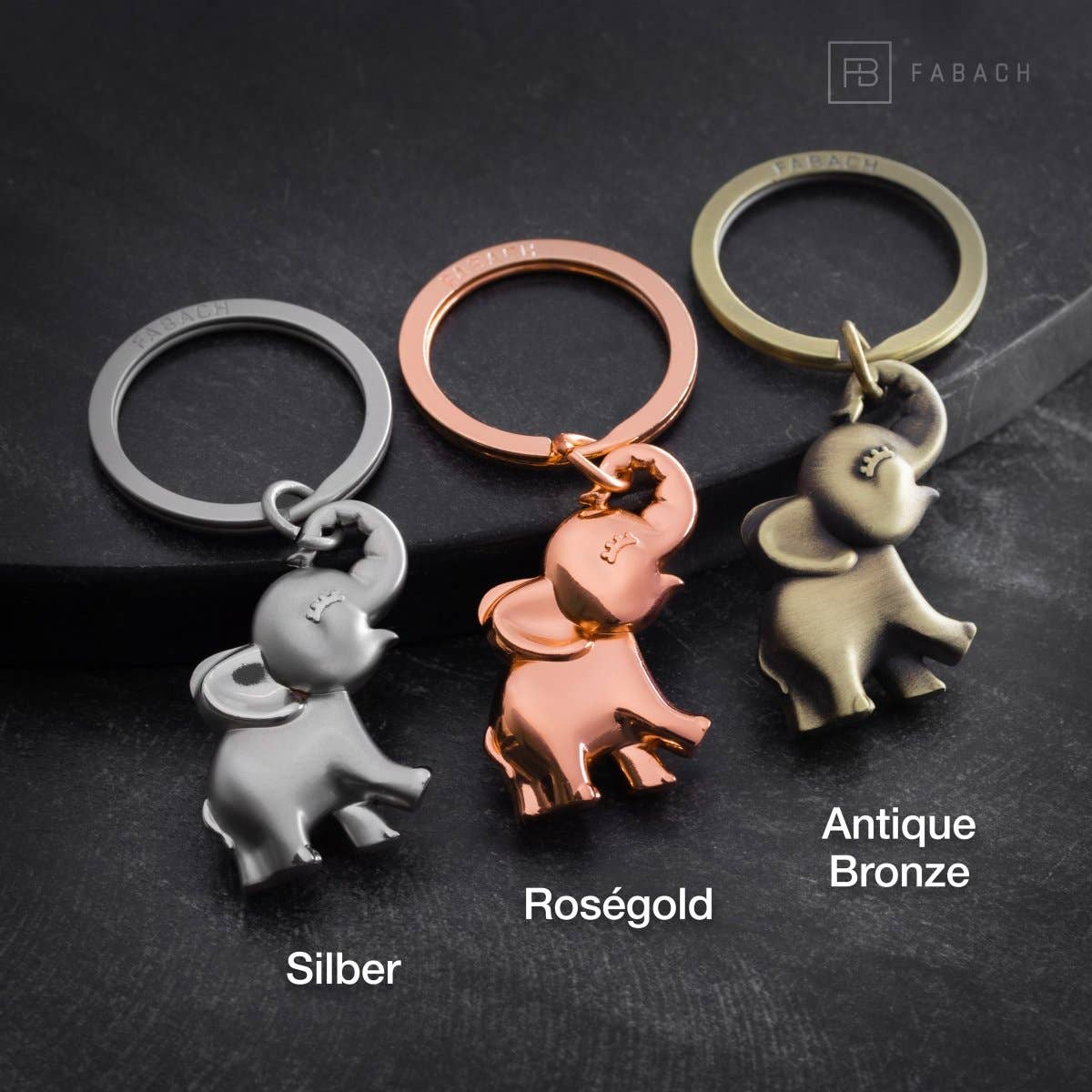 FABACH – Die Schlüsselanhänger-Schmiede - Wholesale Keychain - Unisex - “Jumbo” elephant keychain - cute baby elephant pendant - lucky charm and gift for elephant lovers6