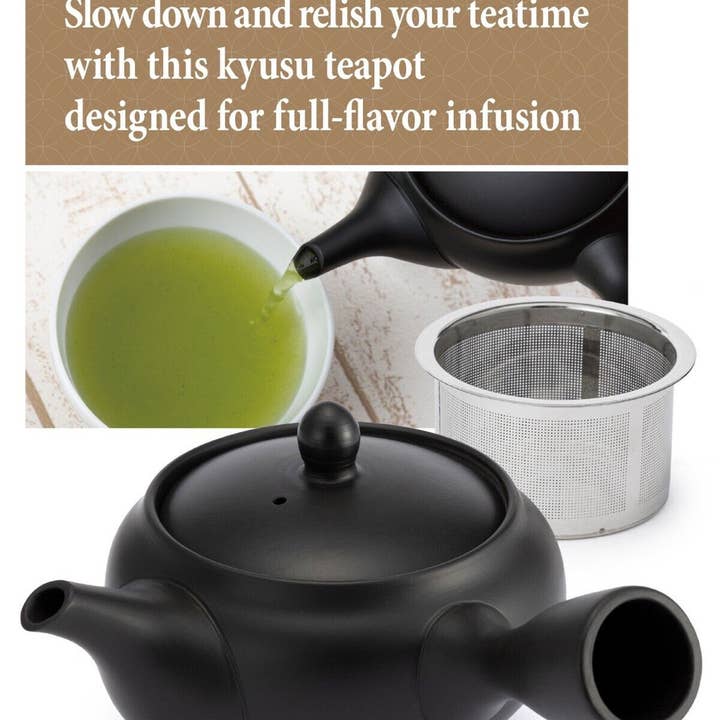 TOKYO MATCHA SELECTION - Venta al por mayor Teteras - Tetera Kyusu con Infusor de Cerámica Tokoname Japonesa hecha a mano