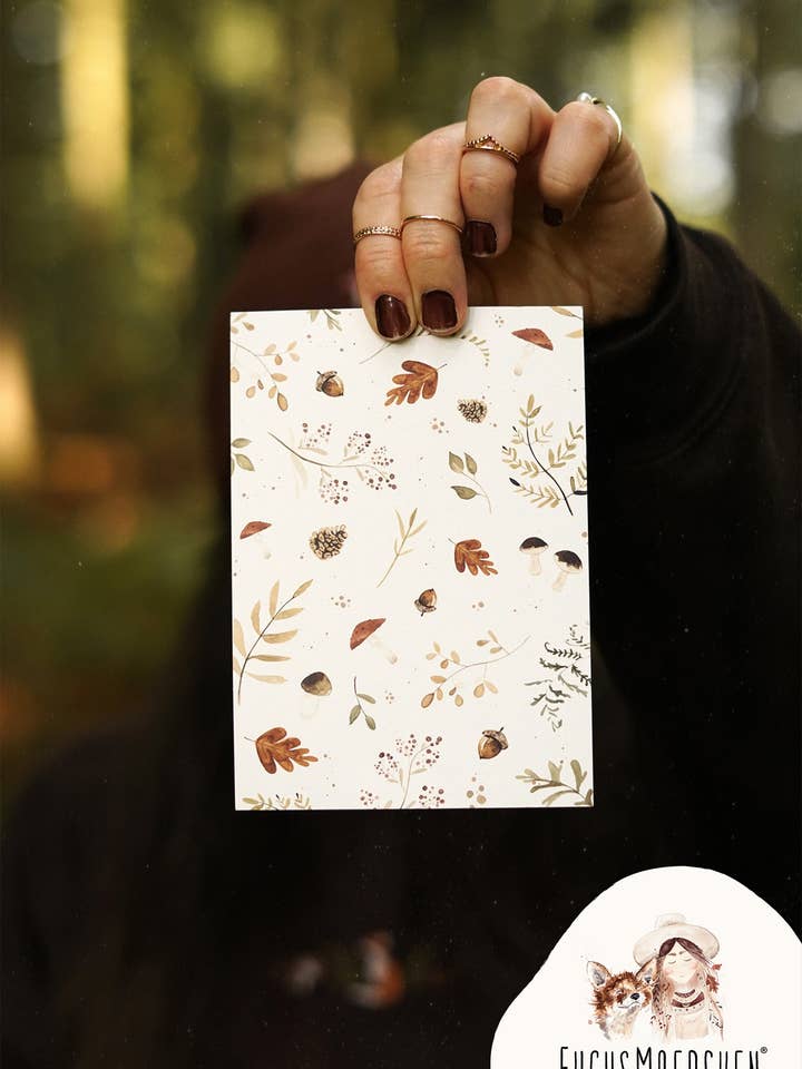 Efterårsløv kort for engroshandel hos FuchsMaedchen