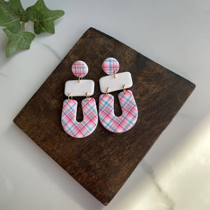 Spring Plaid Dangle for wholesale by Clay Dazing
