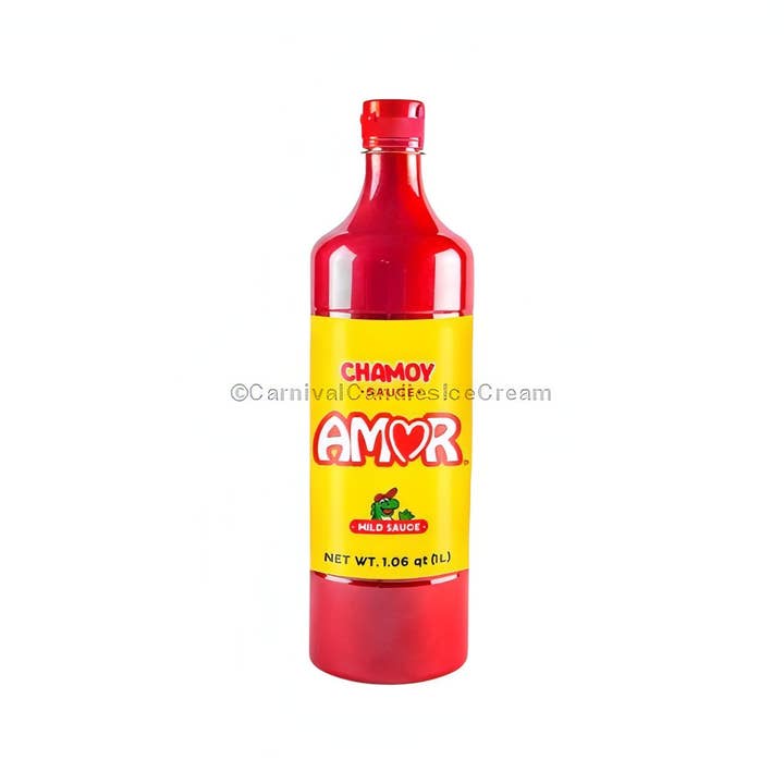 Carnival Candies & Ice Cream Inc. - Wholesale Sauce - Amor Chamoy Mild Mexican Sauce Topping Bottle (33.8 Oz)