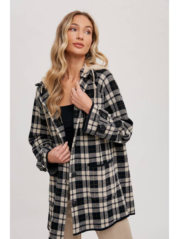 Bluivy - Wholesale Jacket - Women's - PLAID HOODIE JACKET15