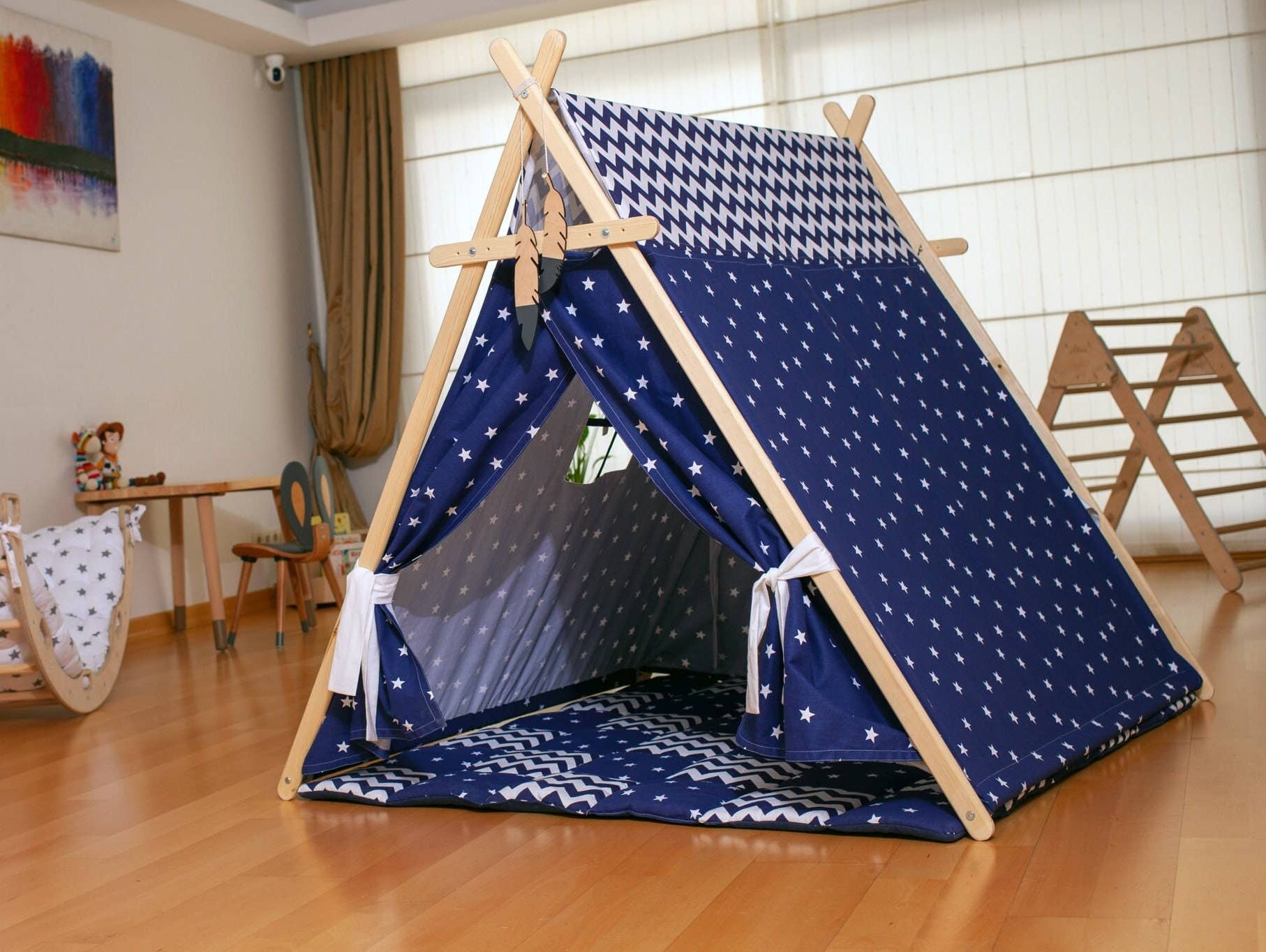 kidodido - Wholesale Tent - Kids - Kids Teepee, XL Size Indoor Teepee Tent, Tent and Playmat1