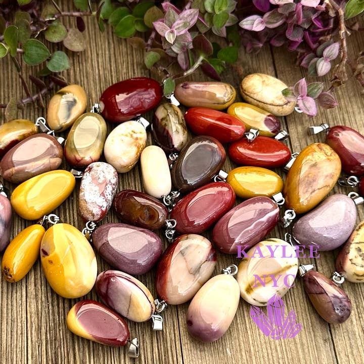 Natural Mookaite Jasper Crystal Pendant for wholesale by KayleeNYC