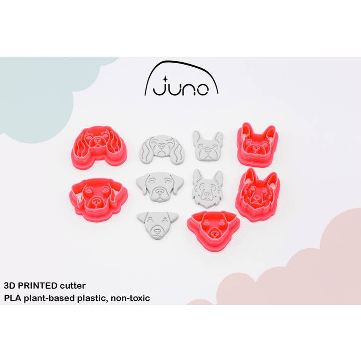 Juno 3D - Wholesale Cookie Cutter - German Shepherd Husky Dog Polymer Clay Cookie Cutter