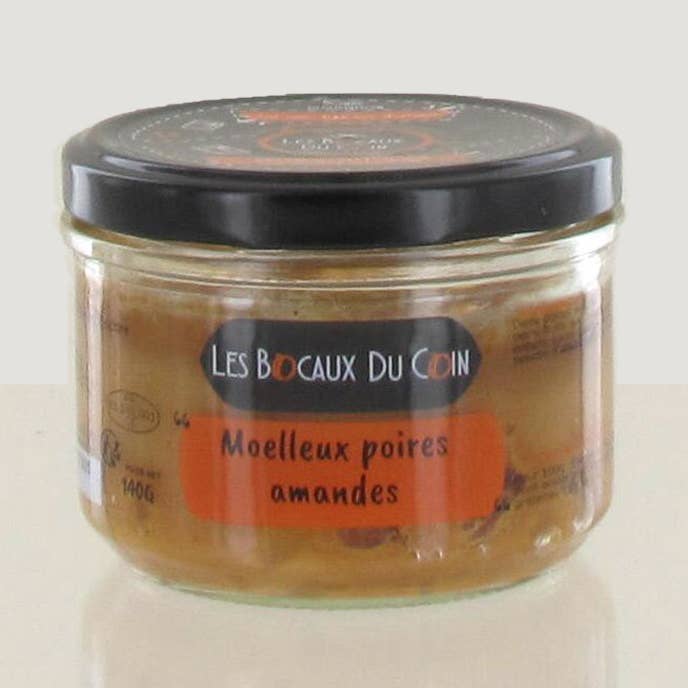 Soft pear and almond jar -100% local & artisanal for wholesale by Les Bocaux du coin