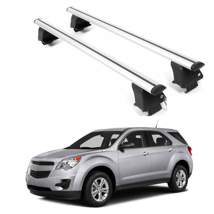 Barras Transversales de Techo ERKUL Para CHEVROLET EQUINOX 2010-2017 Techo Desnudo Aluminio Plata para venta al por mayor de Erkul Auto USA