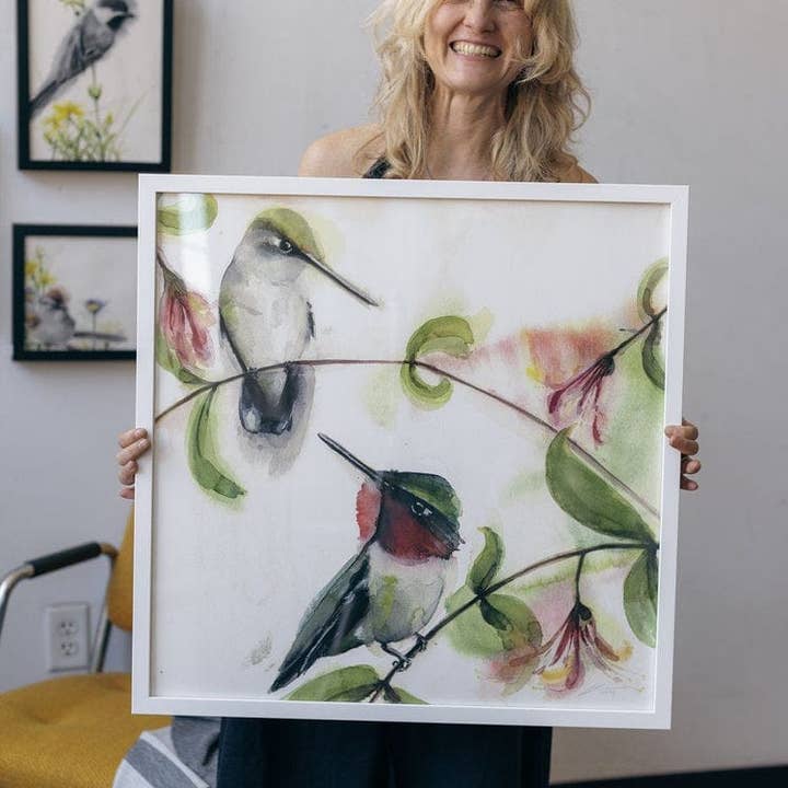 Holly Wach Art LLC - Venta al por mayor Ilustración - Lámina giclée de Fledgling Piping Plover IV ~ «Pequeñas maravillas»