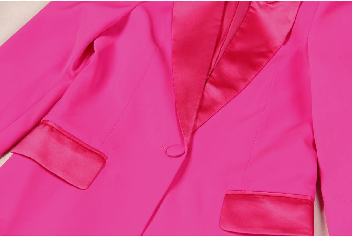 Productseeker – Engroshandel Habitter – til kvinder – SET069 Elegant strutsefjerblazer og buksesæt4