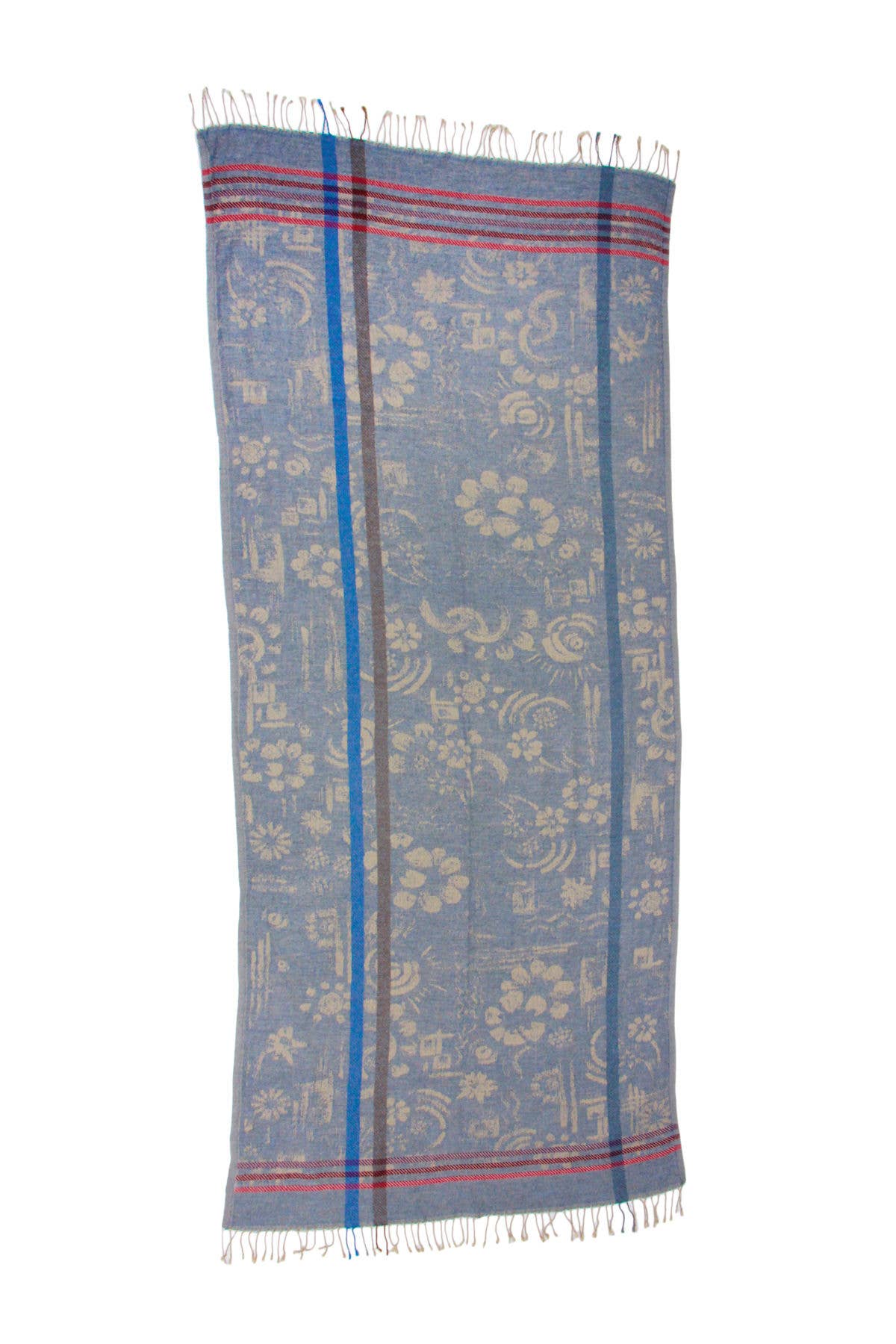 SAACHI – Großhandel Schal – Damen – Mehrgemusterter Wendeschal aus Denim8