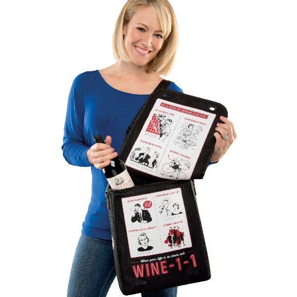 Chris’s Stuff Inc. - Wholesale Wine Tote - Insulated Bag - WINE-1-1 3 Bottle Messenger Bag5
