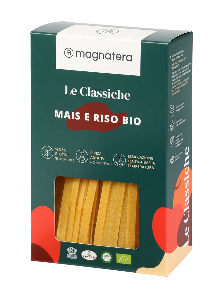 GLUTEN-FREE PASTA, CORN AND ORGANIC RICE made in Italy for wholesale by magnatera Pangea srl