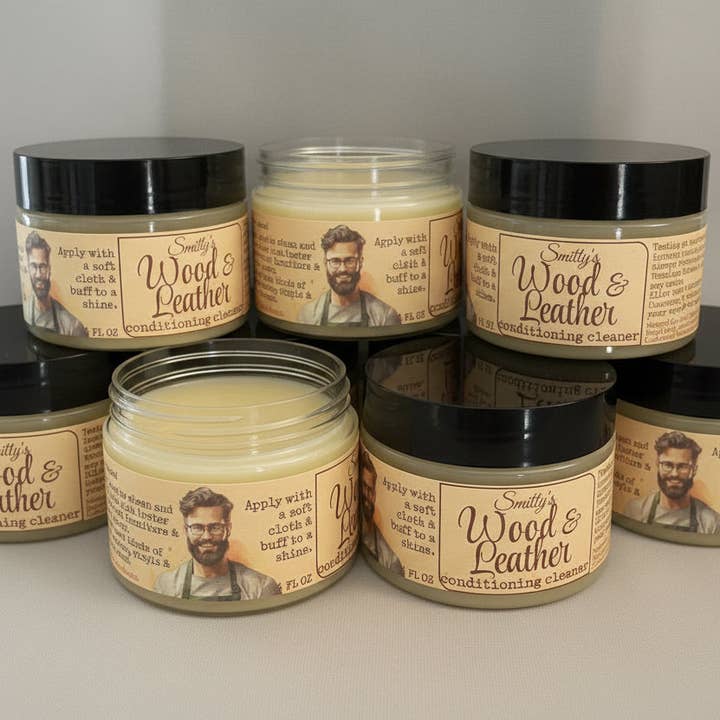 Smitty’s Wood & Leather Cleaner Old-Fashioned Cleaner & Conditioner for Wood, Leather & Vinyl for wholesale by Smittys Little Farm