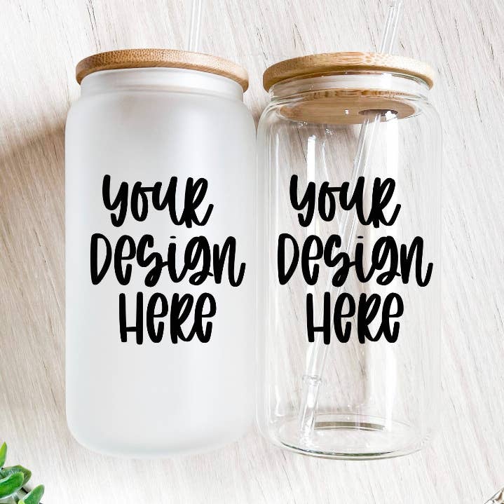 Custom Design/Logo 16oz Glass Cup with Bamboo Lid and other Purchase Wholesale custom glass mug. Free Returns & Net 60 Terms on Faire trending on Faire.