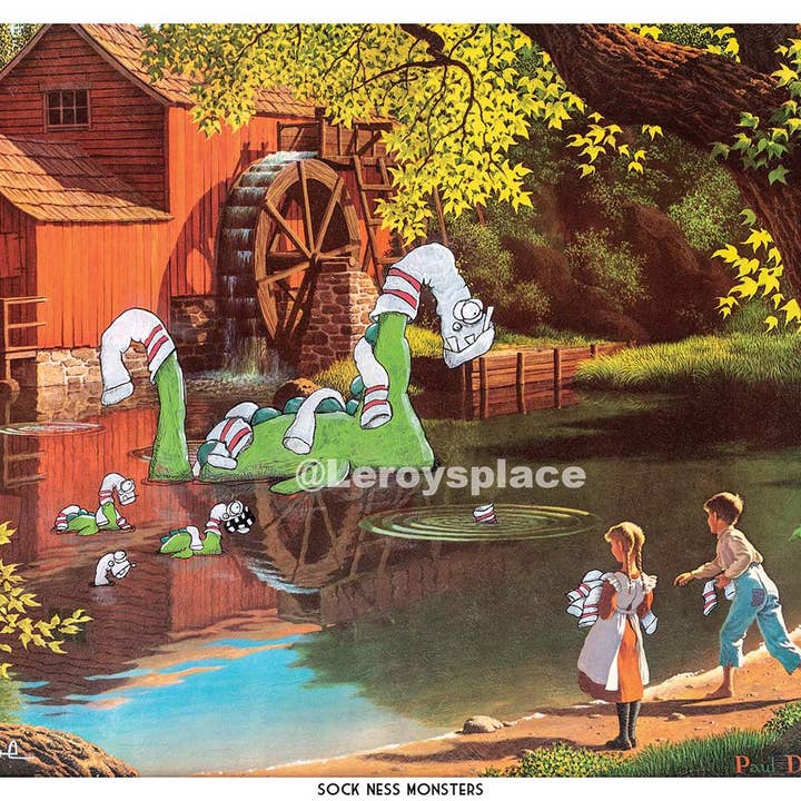 Bedrukking van 8,5x11" - Sock Ness Monsters voor wholesale door Leroy's Place