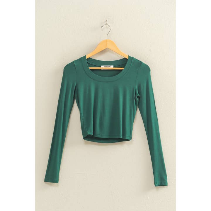 HYFVE - Wholesale Shirt - Women's - Cropped Scoop Neck Long Sleeve Top6