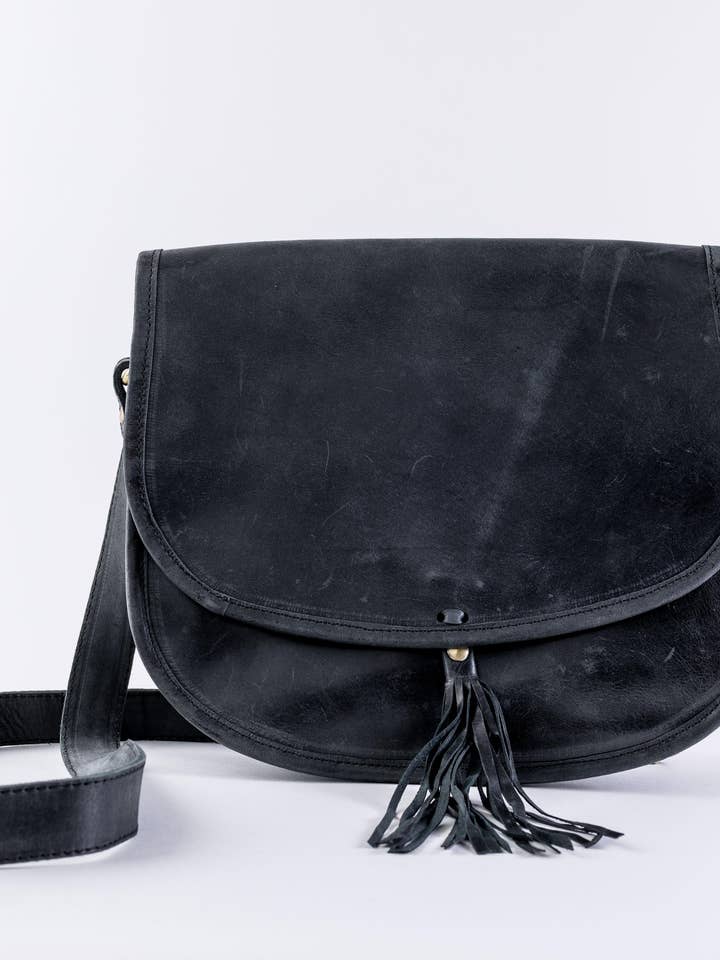 Sadeltaske Sort Tassel for engroshandel hos Addis Jemari