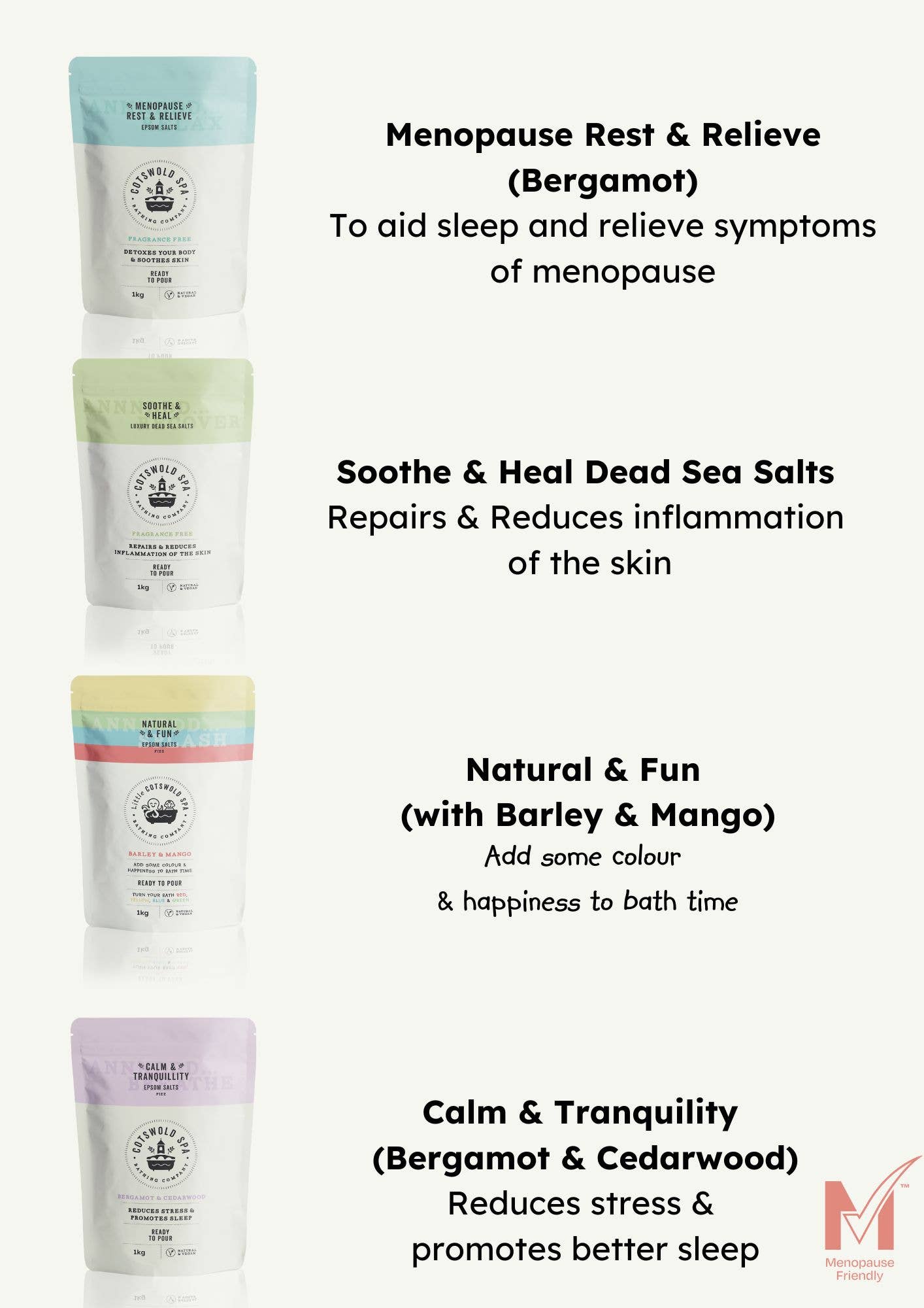 Cotswold Spa Bathing Company - Wholesale Bath Salts - Menopause R & R Epsom Bath & Foot Spa Soak – 250g Pouch 2
