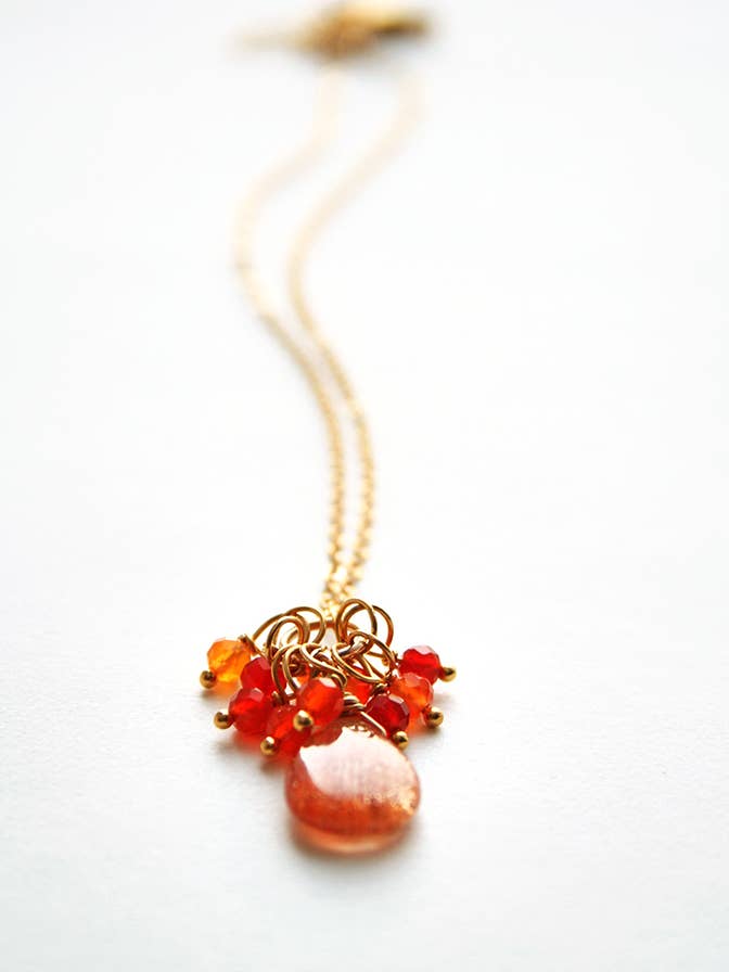 Sunstone Necklace | Autumn Jewelry for wholesale by Laura Stark Designs