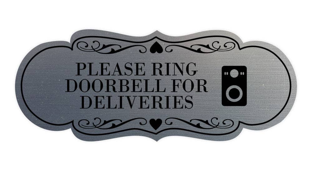 All Quality - Wholesale Sign - Signs ByLITA Designer Please Ring Doorbell for Deliveries Wall or Door Sign9