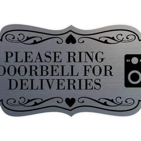 All Quality - Wholesale Sign - Signs ByLITA Designer Please Ring Doorbell for Deliveries Wall or Door Sign9
