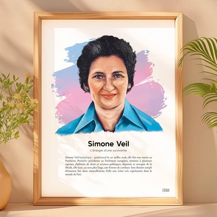 Affiche Simone Veil〚Édition Limitée & certifiée 〛 pour la vente par le murmure des murs