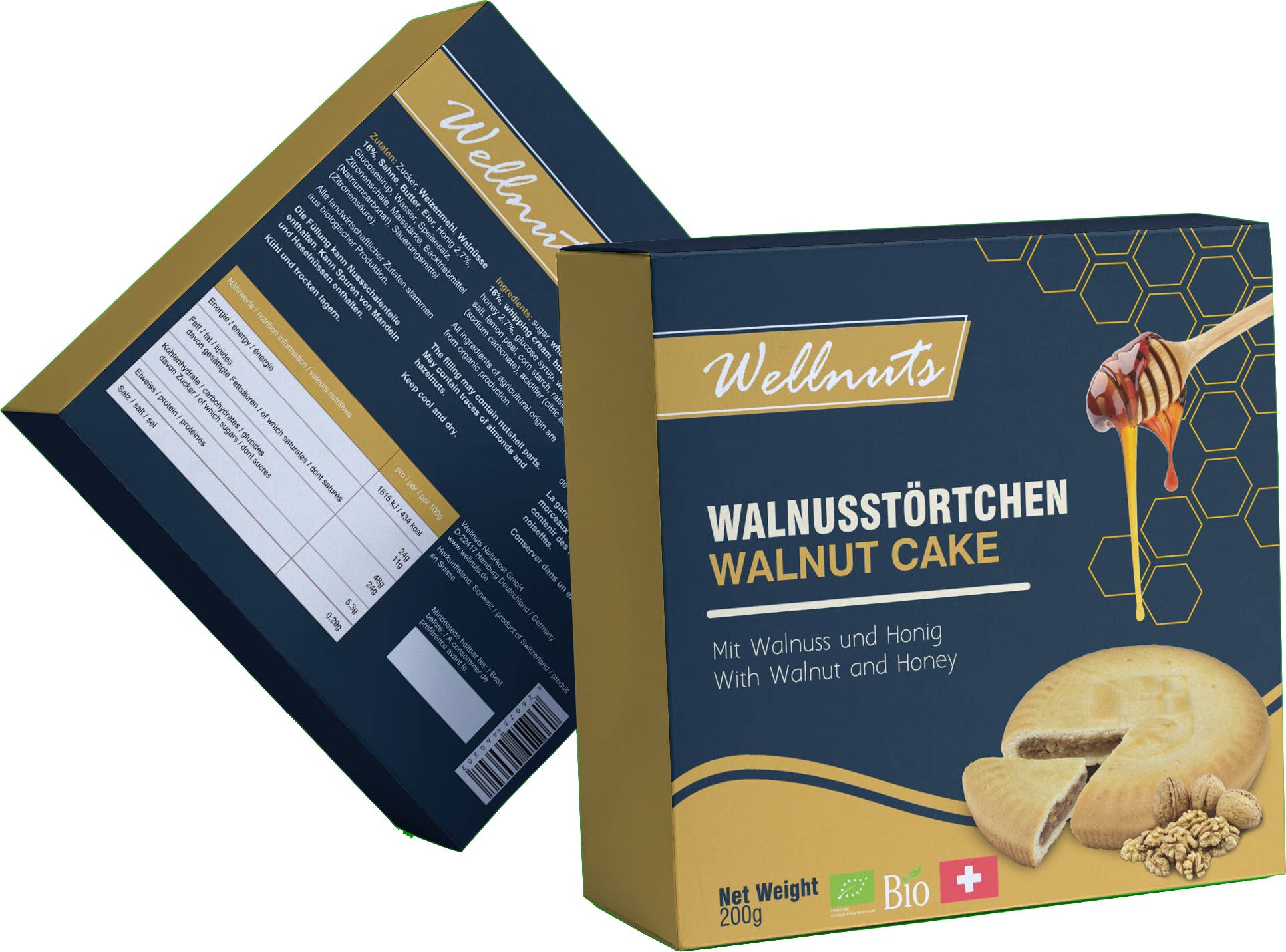 Wellnuts Naturkost GmbH - Wholesale Cookie - Swiss walnut tarts