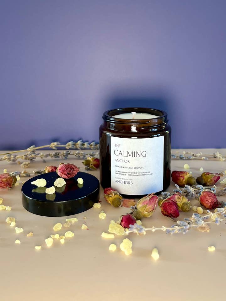 Calm Aromatherapy Candle for wholesale by Take Five Aromatherapy Anchors