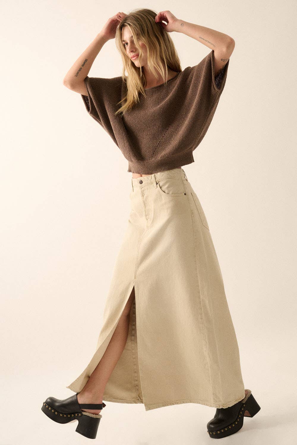 Promesa USA - Wholesale Knit Sweater - Women's - Short-Sleeve Pointelle Ribbed Knit Sweater42