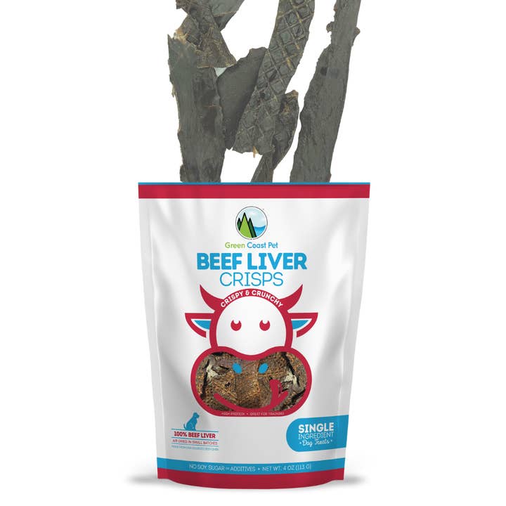 Green Coast Pet - Wholesale Pet Treats - Dog - Beef Liver Crisps-Dogs All Natural High Protein Low-Calorie