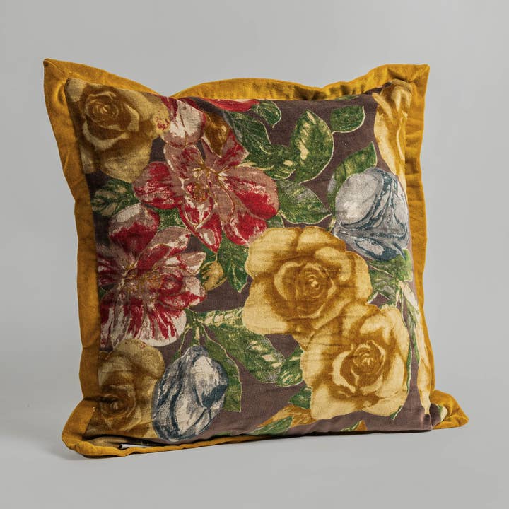 Atolia Designs – Großhandel Stuhlkissen – Goldene Samtrose Kissen mit Füllung0