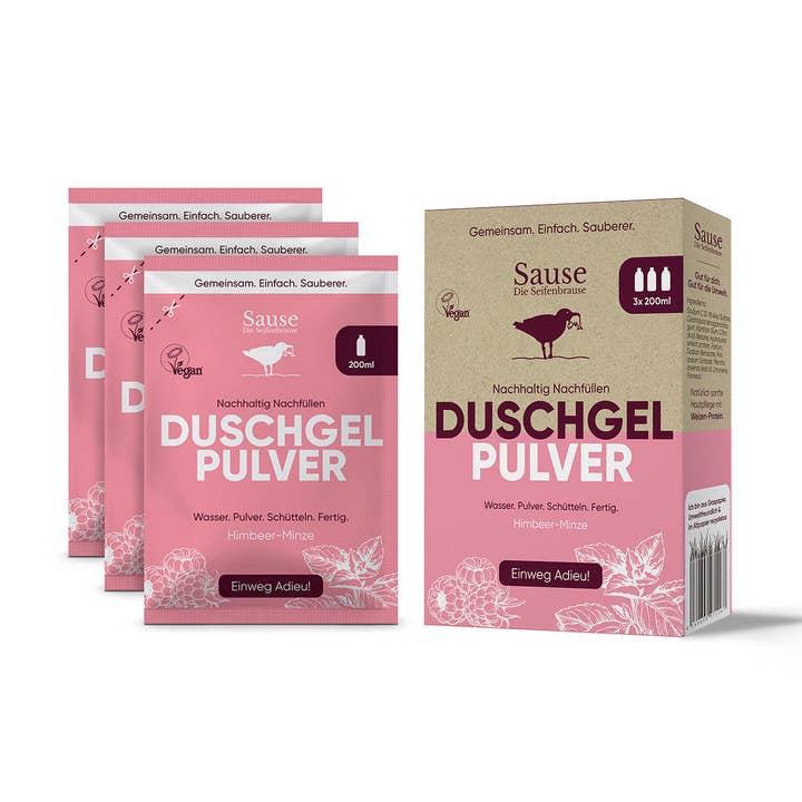 Duschgel Himbeer Minze Refill für den Großhandel von Sause GmbH