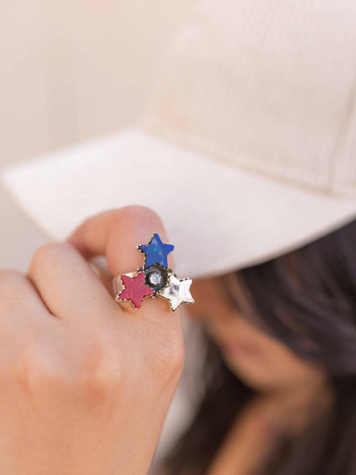 Freedom Stars Signet Rings for wholesale by Krush Kandy